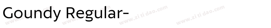 Goundy Regular字体转换